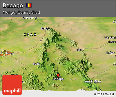 Satellite Panoramic Map of Badago