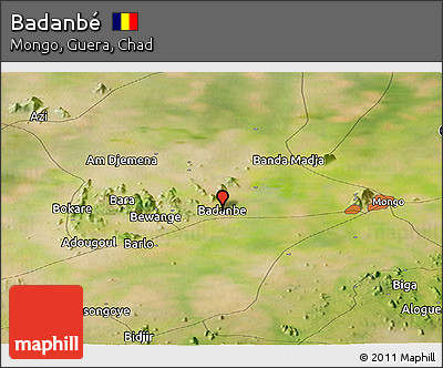 Satellite Panoramic Map of Badanbé
