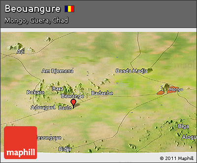 Satellite Panoramic Map of Beouangure