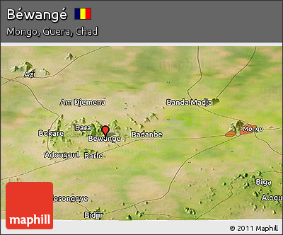 Satellite Panoramic Map of Béwangé