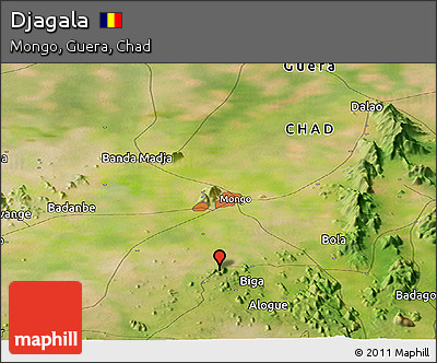 Satellite Panoramic Map of Djagala