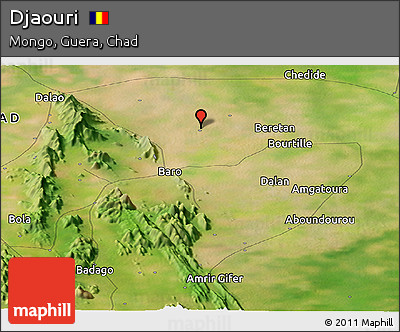 Satellite Panoramic Map of Djaouri