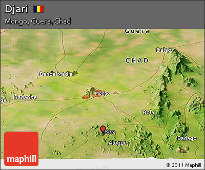 Satellite Panoramic Map of Djari