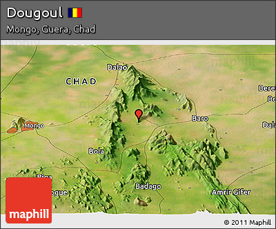 Satellite Panoramic Map of Dougoul