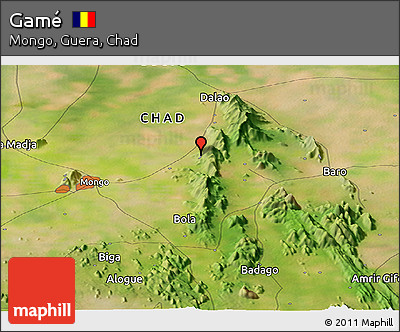 Satellite Panoramic Map of Gamé