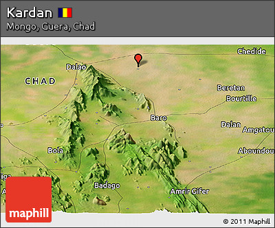 Satellite Panoramic Map of Kardan