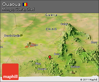 Satellite Panoramic Map of Ouaoua
