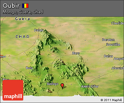 Satellite Panoramic Map of Oubir