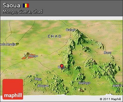 Satellite Panoramic Map of Saoua