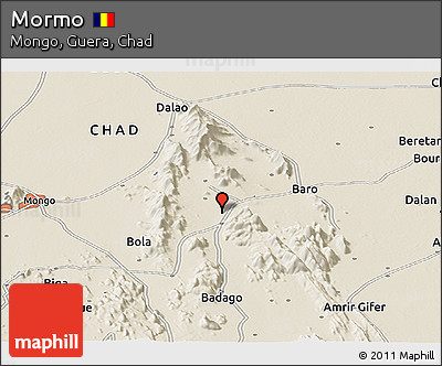 Shaded Relief Panoramic Map of Mormo