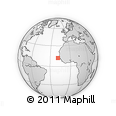 Outline Map of the Area around 12° 11' 54" N, 18° 37' 30" W, rectangular outline
