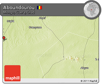 Physical 3D Map of Aboundourou