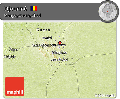Physical 3D Map of Djourmé