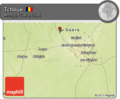 Physical 3D Map of Tchoué