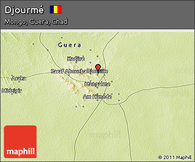 Physical 3D Map of Djourmé