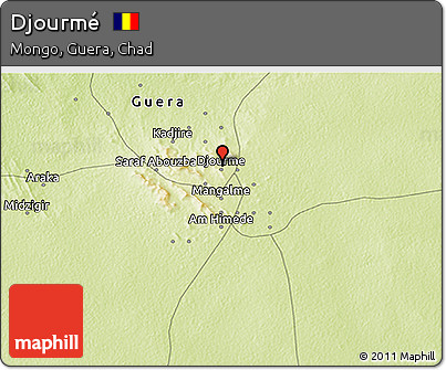 Physical 3D Map of Djourmé