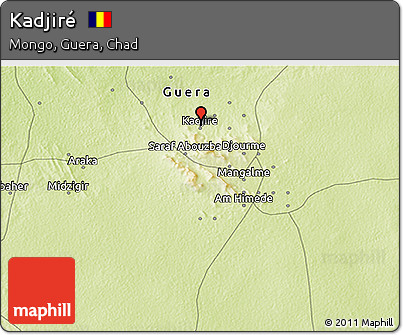 Physical 3D Map of Kadjiré