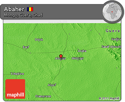 Political 3D Map of Abaher