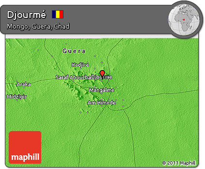 Political 3D Map of Djourmé