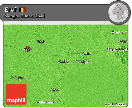 Political 3D Map of Eref