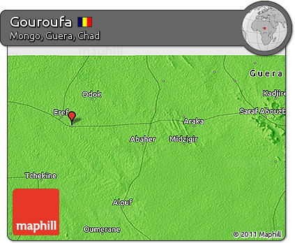 Political 3D Map of Gouroufa