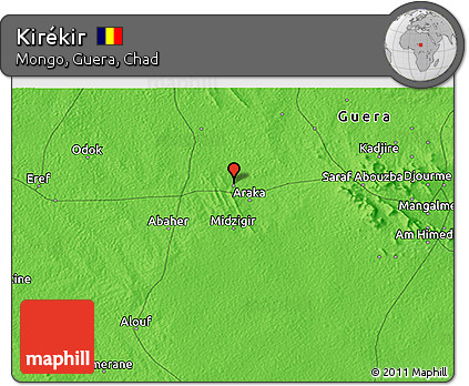 Political 3D Map of Kirékir