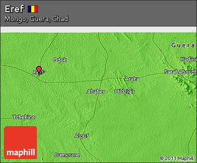 Political 3D Map of Eref