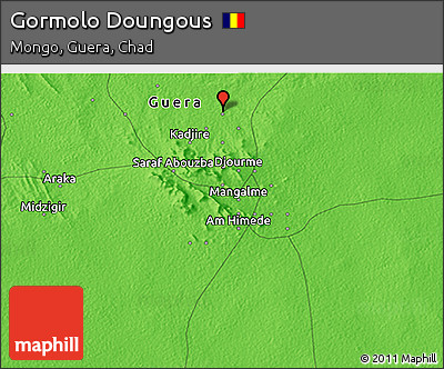 Political 3D Map of Gormolo Doungous