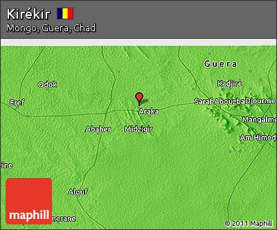 Political 3D Map of Kirékir