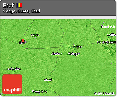 Political 3D Map of Eref