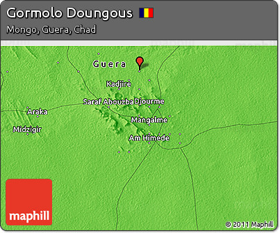 Political 3D Map of Gormolo Doungous