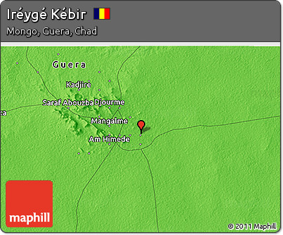 Political 3D Map of Iréygé Kébir