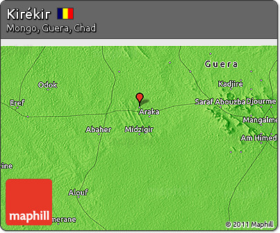 Political 3D Map of Kirékir