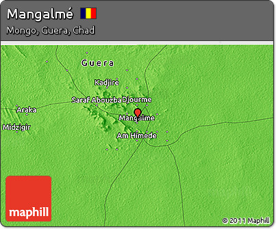 Political 3D Map of Mangalmé