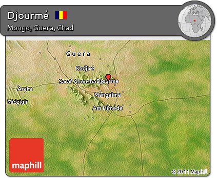 Satellite 3D Map of Djourmé
