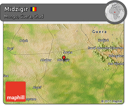 Satellite 3D Map of Midzigir