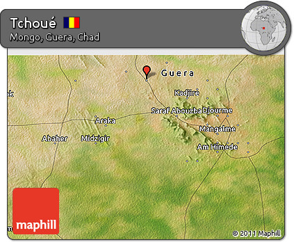 Satellite 3D Map of Tchoué