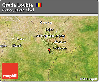 Satellite 3D Map of Gréda Loubia