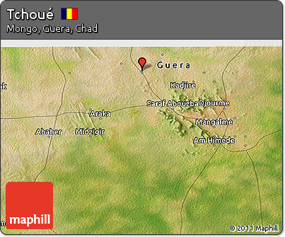 Satellite 3D Map of Tchoué