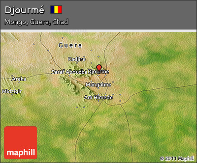 Satellite 3D Map of Djourmé