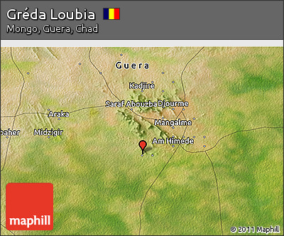Satellite 3D Map of Gréda Loubia