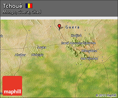Satellite 3D Map of Tchoué