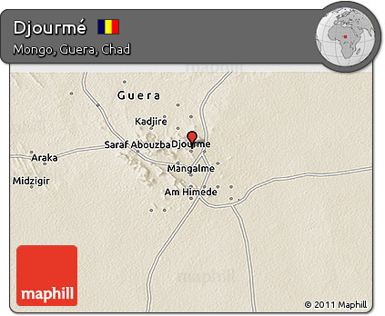 Shaded Relief 3D Map of Djourmé