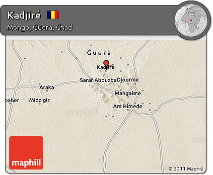 Shaded Relief 3D Map of Kadjiré
