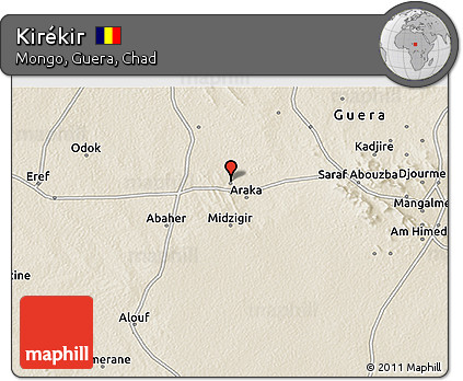 Shaded Relief 3D Map of Kirékir