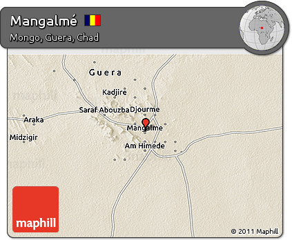 Shaded Relief 3D Map of Mangalmé