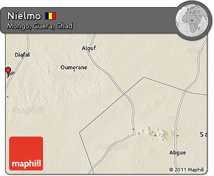 Shaded Relief 3D Map of Nielmo