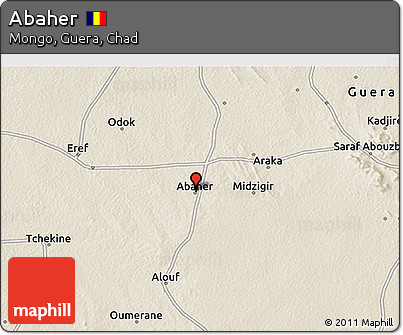 Shaded Relief 3D Map of Abaher