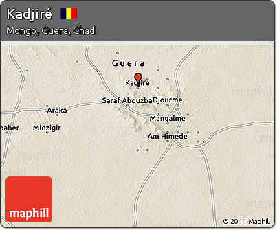 Shaded Relief 3D Map of Kadjiré