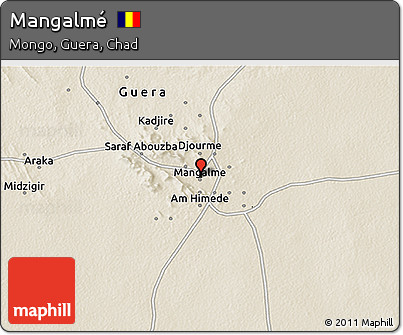 Shaded Relief 3D Map of Mangalmé